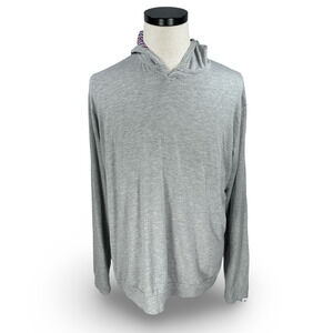 Coastal Crew Cape Cod Deckhand Hoodie Men’s XL Gray Gingham Lining Hood Jersey